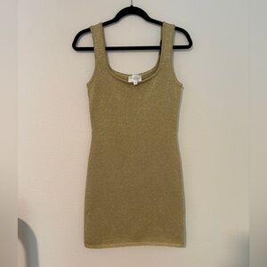 Line & Dot Desiree Metallic Knit Minidress Size M